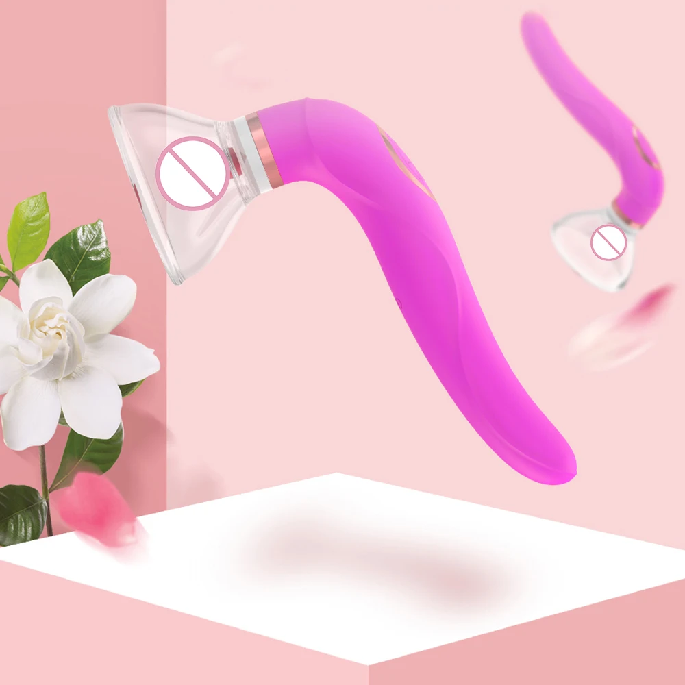 Tongue Licking Vibrator Tongue Stimulator Labia Breast Inhale Enlarge Massage Vacuum Cup Pump Inhale