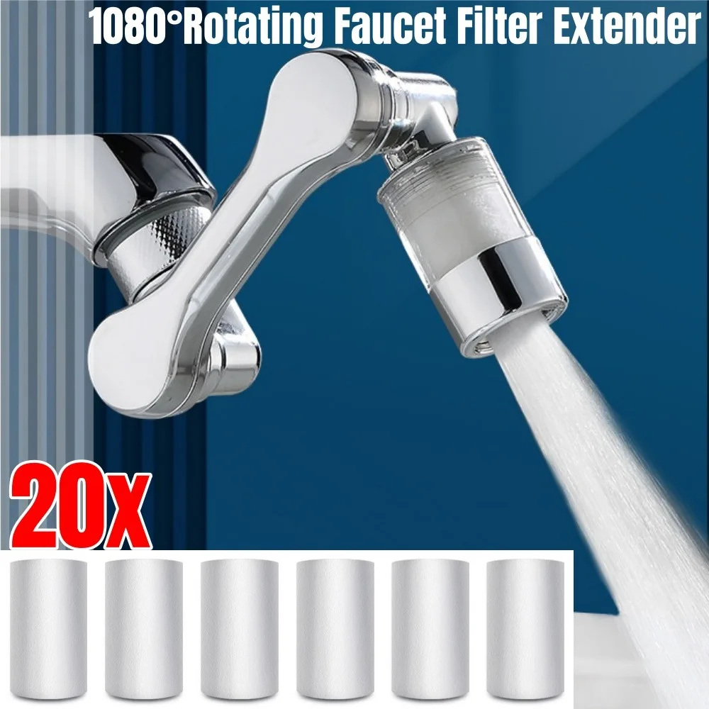 1080 ° Rotating Faucet Extender Detachable Filter Element Bathroom Faucet Splash Proof Extension Aerator Bathroom Accessories