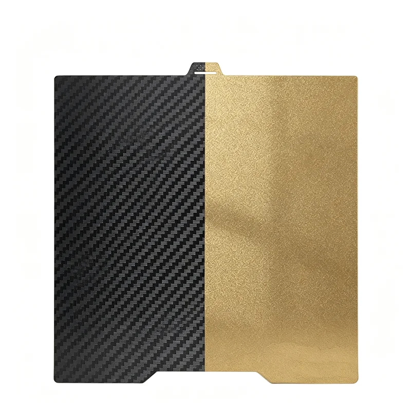 Carbon Fiber PET/Textured PEI 325x325mm Qidi Plus 5 Magnetic Build Plate  Double Sided Can Use Flexible Spring Steel Sheet