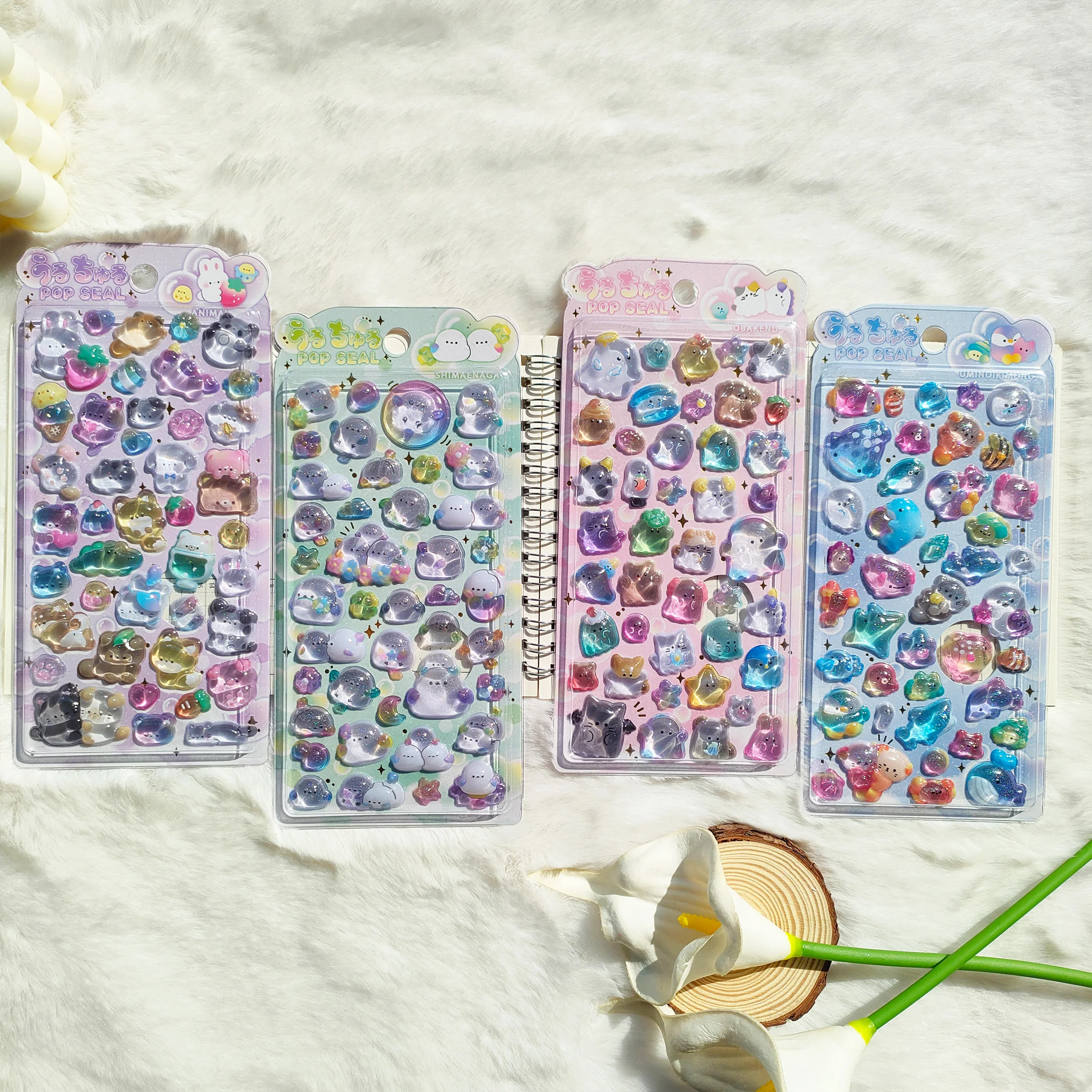 

Новые 3D-наклейки с рельефными животными, милые мультяшные, для творчества, веселого декора и подарков для детей, для блокнотов