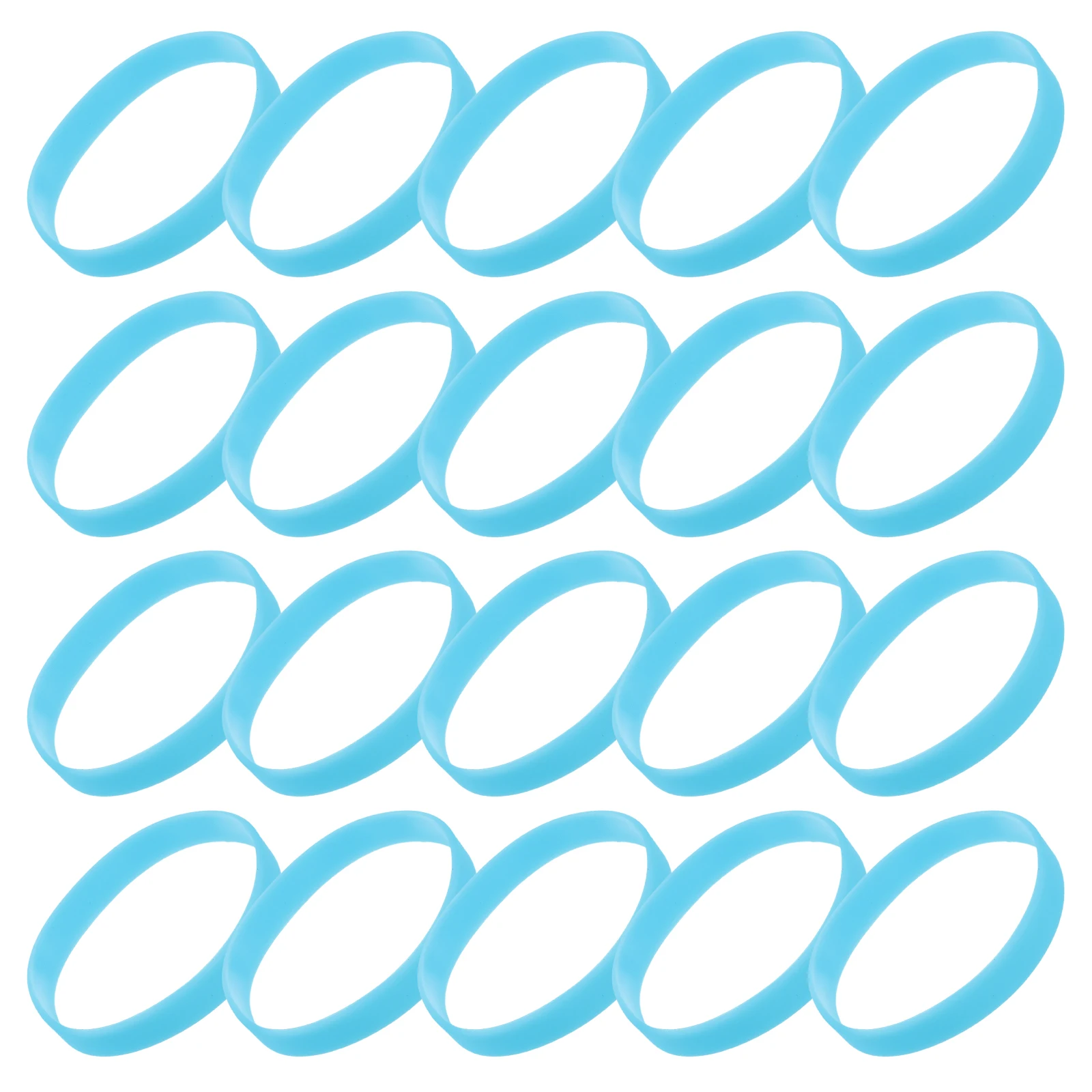 

20PCS Night Bracelets Silica Gel Wristbands for Sports Party Outdoor Events Elastic Silicone Jewelry Favor