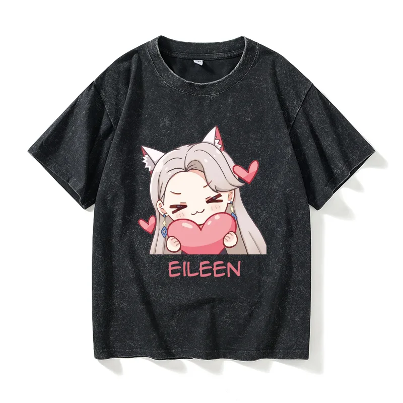 

A40SOUL Virtual Idol Jaran Gele T-Shirt Short Sleeve Unisex Cotton Street Style round Neck Summer Fashion Ladies' Tops