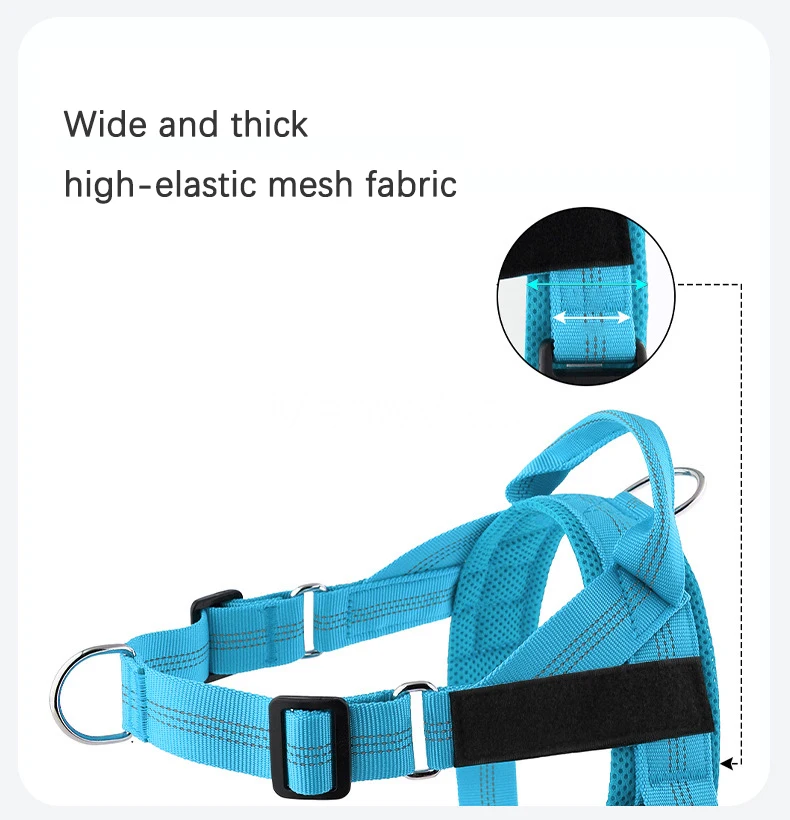 Personalized No Pull Dog Harness with Name Patch Escape-Proof Adjustable Reflective Soft Padded Dog Vest for Training Walking