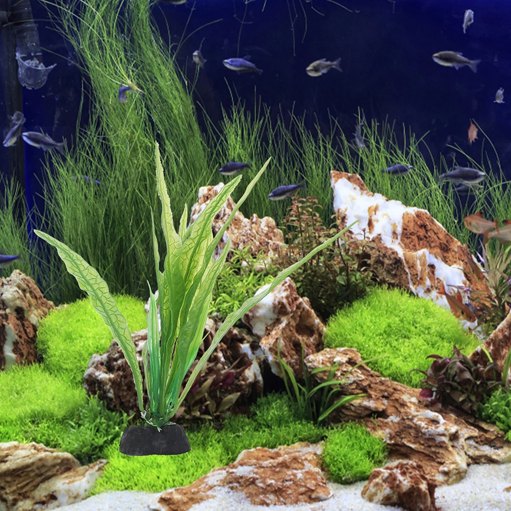 

6pcs Artificial Aquarium Plants for Fish Tank Decoration Realistic Plastic Water Grass Accessories Aquatic Plant Decors Pet