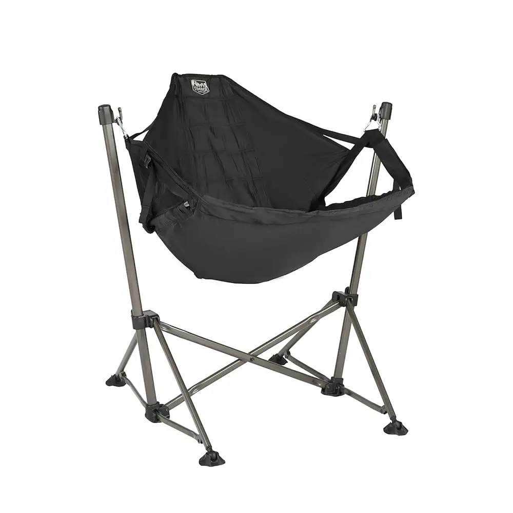 

Portable Hammo Camping Chair, Padded Folding Swing Hammo Chair With Stand, Heavy Duty Hammo Camp Chair With Carry Bag For