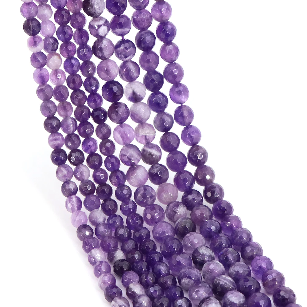خرز حجر الجمشت الطبيعي المصقول - مراجعة Gemstone Bracelet Healing وسعره