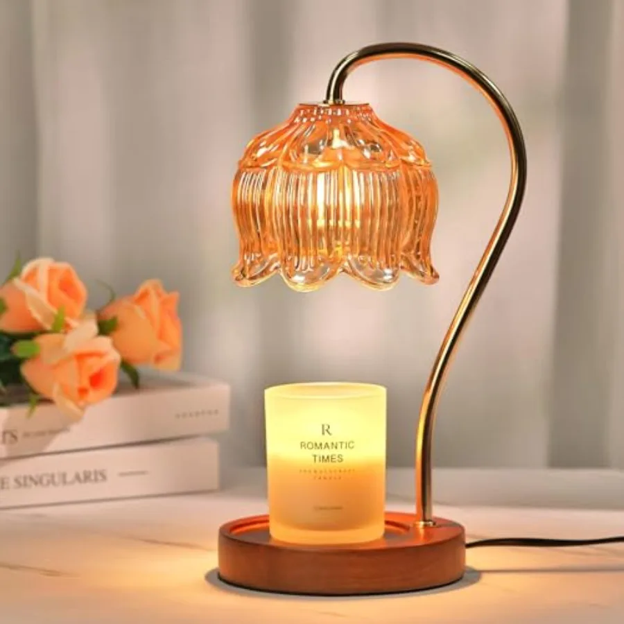 

Flower Candle Warmer Lamp with Timer, Dimmable Candle Lamp Warmer, Mothers Day Birthday Gifts for Women Her Mom, House Warming