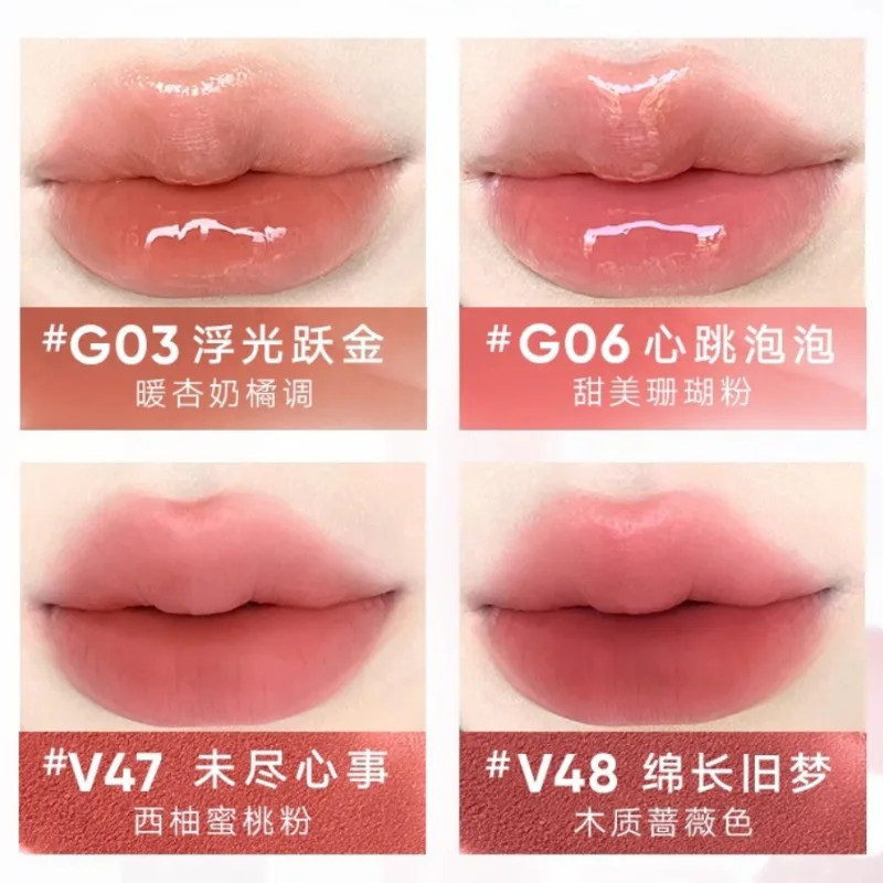 Judydoll Lip Glaze Geschenkbox, Spiegel-Lipgloss, Lippenstift-Make-up-Set, aufpolsternder Effekt und auf Wasserbasis, nicht klebende Textur, 1,5 ml x 4 Stück