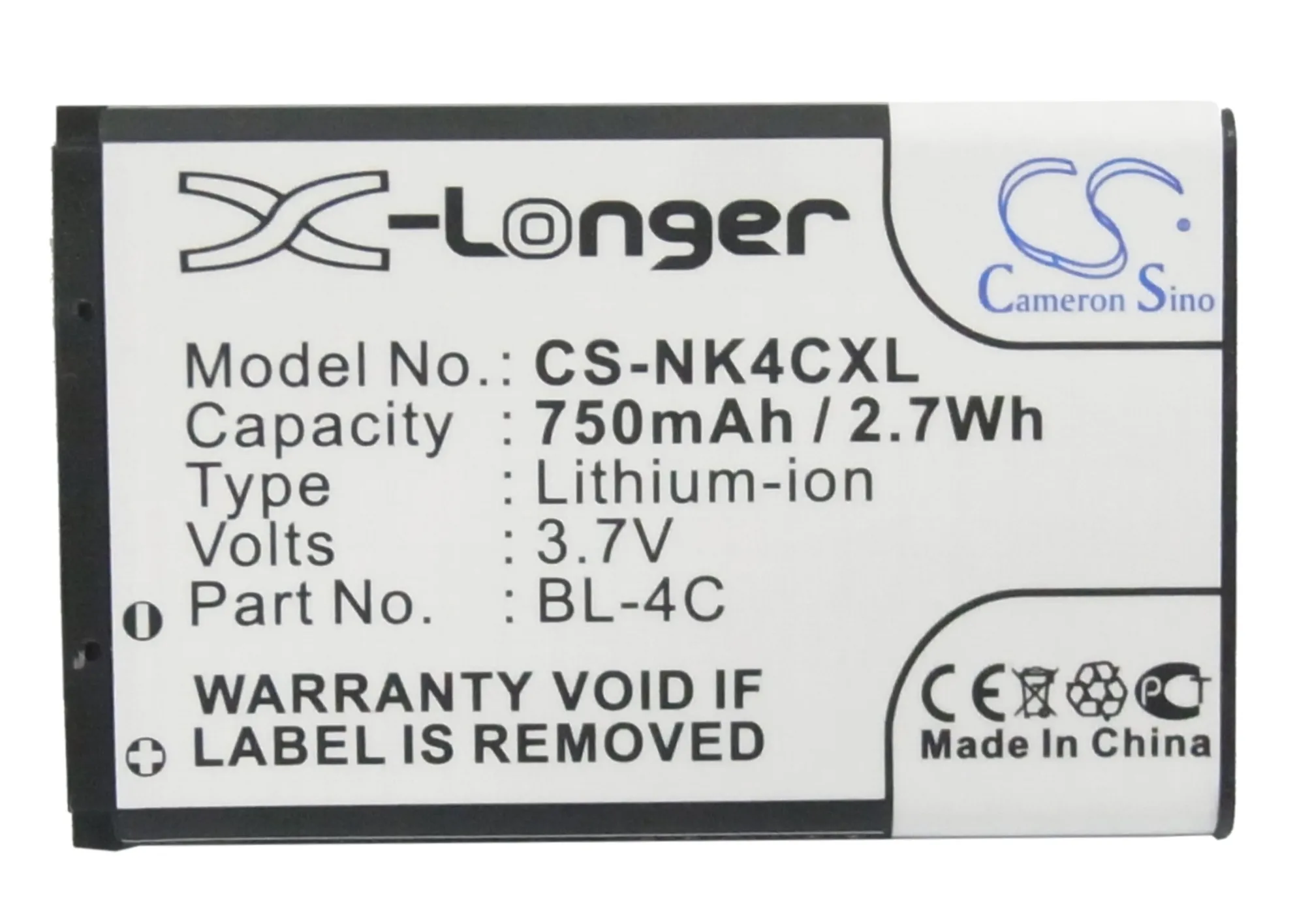 Camera 750mAh Battery For BBK BK-BL-4C BLU C4C08T C4C50T C4C60T C4C85T MANTA JB-4C Myphone MP-S-A2  Nokia BL-4C SVP BBA-07