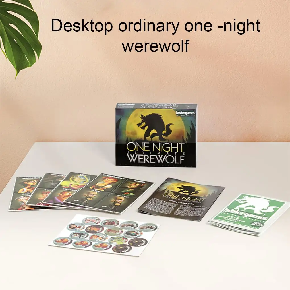 

Настольные игры One Night Ultimate Werewolf Game Card Daybreak Vampire Alien Bonus Roles Вечерние дома Игральные карты Бумажные игровые карты