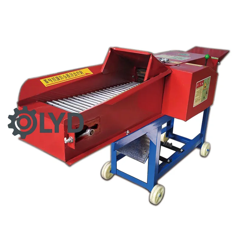 Chopper and Fiberizer Combo Machine Home 220V Dry Wet Horizontal Cattle Sheep Corn Straw Crusher Grass Chopper