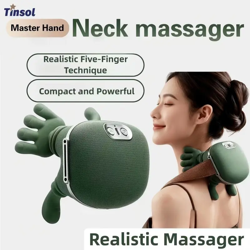 

New Electric Shoulder and Neck Massager and Back Massager 4D Palm-Style Deep Tissue Massage Relieves Pain and Relaxes Muscles