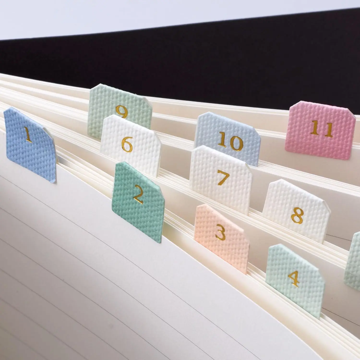 10 Sheets Self-Adhesive Gradient Color Monthly Plan Labels, Split Page Numbered Calendar Labels (1-12), Diary Plan Storage
