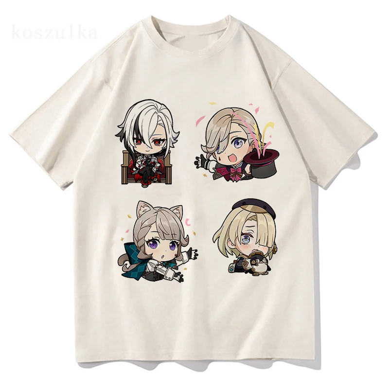 

Genshin Impact Arlecchino T Shirts Kawaii Men/Women Aesthetic T-Shirt Unisex High Quality 100% Cotton Tees Vintage Clothes
