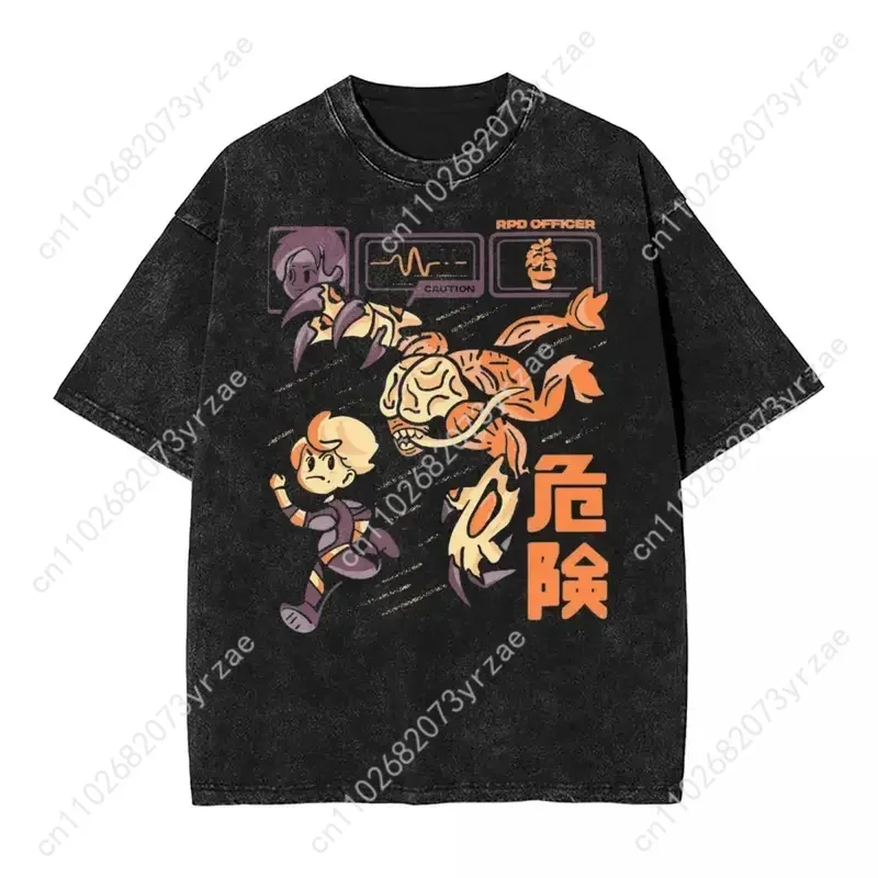 Residents Evils Biohazard 3 Retro Tshirt Uomo Donna T-shirt vintage di alta qualità Moda cotone maniche corte Top morbidi e traspiranti