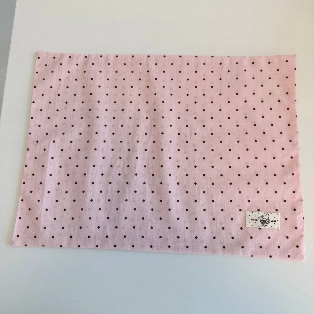 Quilted Polka Dot Coaster Pink Brown Heat Insulation Table Mat Cute Style Cotton Cup Mat