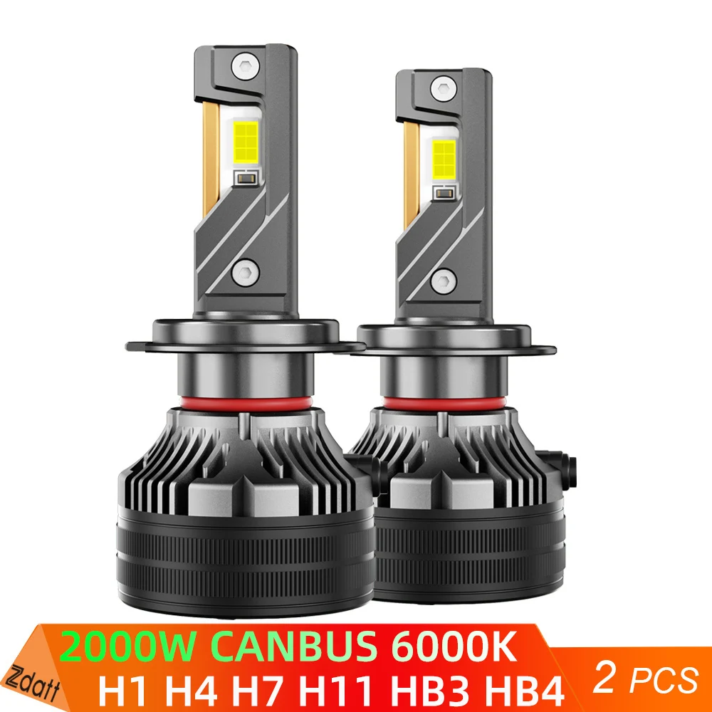

2000 Вт светодиодные фонарь налобный H7 H4 H11 Super Power Canbus 800000LM 3 медные трубки светодиодные фары для автомобильной лампы H1 H8 H9 9005 9006 HB3 HB4