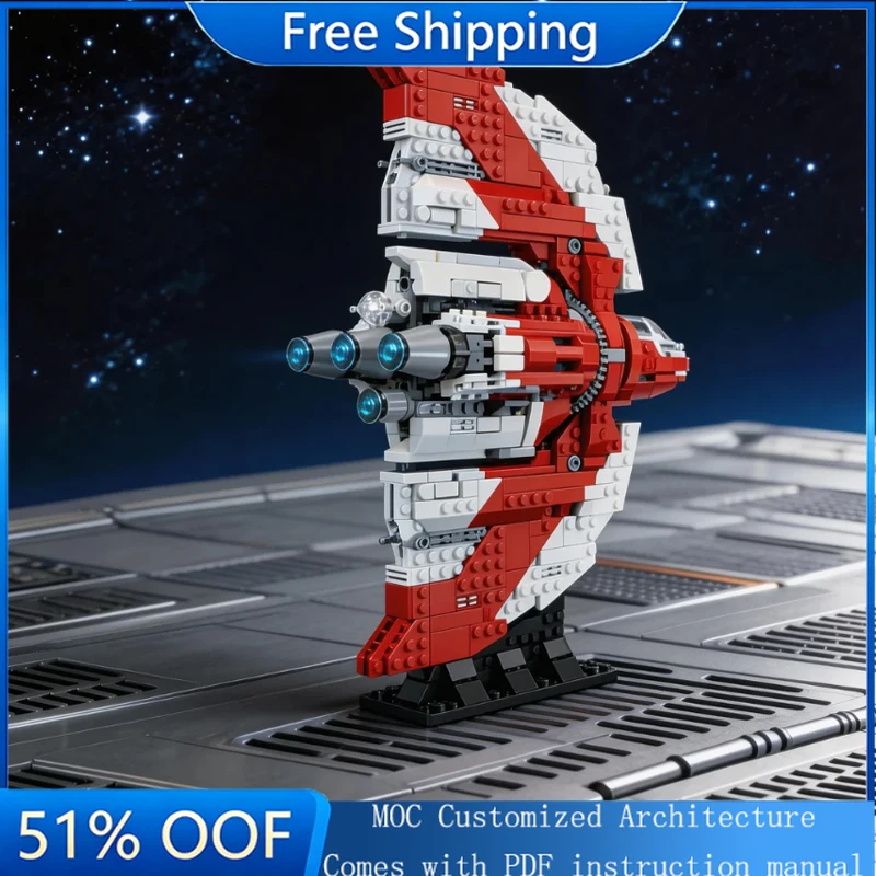 

536 PCS MOC Star Battle Jedi Shuttle Plane Set Model Building Blocks Brick Creative Assembly For Kids Educational Birthday Gifts