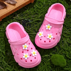 Girls Non-slip Clogs, Breathable Lightweight Cute Flower Clogs for Indoor and Outdoor Shower, Beach and Pool 3057