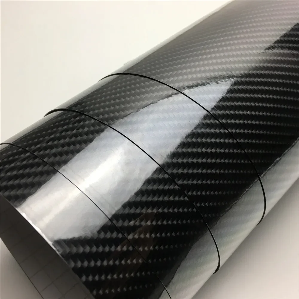Ultra Gloss 6D Carbon Fiber Vinyl Film Car Sticker Air Bubble Free For Car Wraps Computer Skin Phone Motorcycle