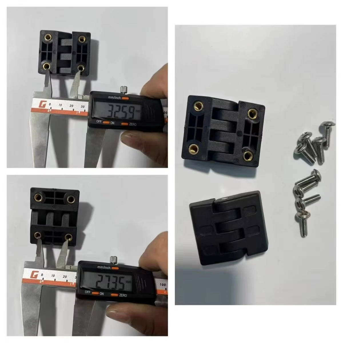 La caja de aluminio de aleación de aluminio se puede incrustar con tornillos de cobre, bisagras de nailon, bisagras para maletero de vehículo eléctrico de motocicleta