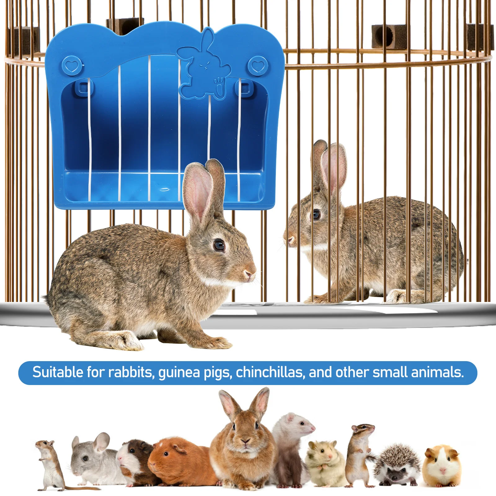 

Rabbit Hay Feeder Grass Rack Easy Install Large Capacity Holder for Guinea Pig Bunny Chinchilla Rabbit Feeders Small Pet