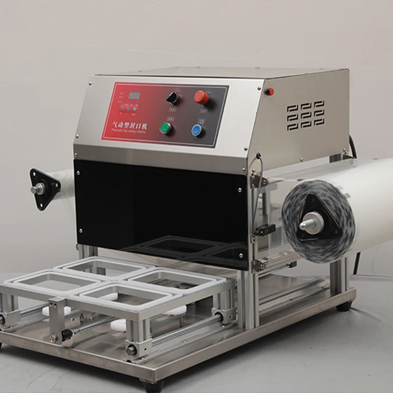 

Table Top Plastic Tray Container Water Pneumatic Sealing Machine Manufacturer Sealing Machine Food Container Sealer