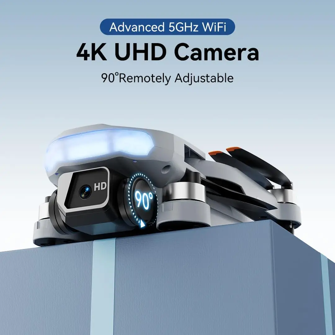 Camera Drone Adults 4K GPS Under 250g Brushless Motor Lightweight Foldable RC Quadcopter Beginners Toys Birthday Present 50 Mins