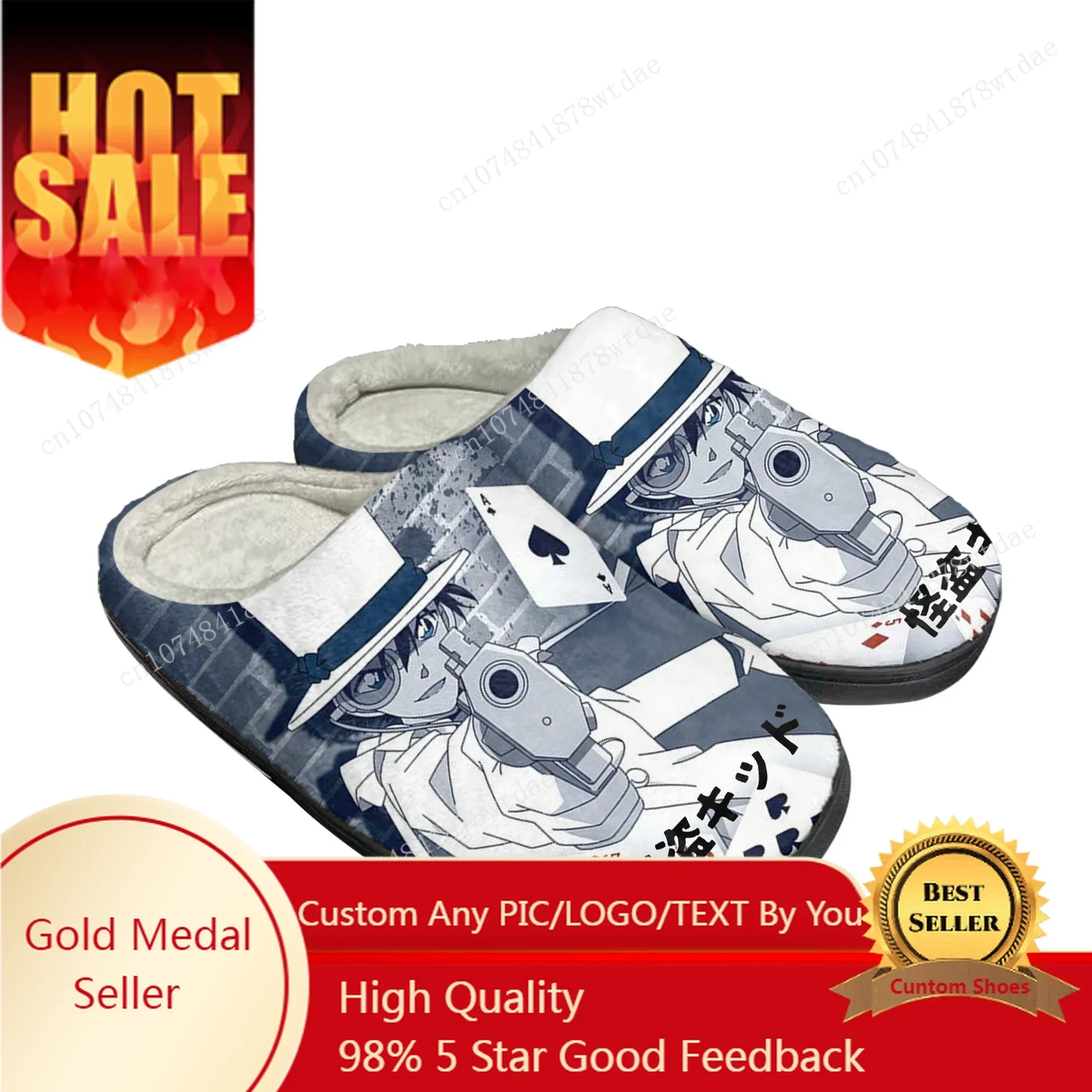 

Kid The Phantom Thief Home Cotton Slippers Mens Womens Plush Bedroom Casual Keep Warm Shoes Anime Custom Thermal Indoor Slipper