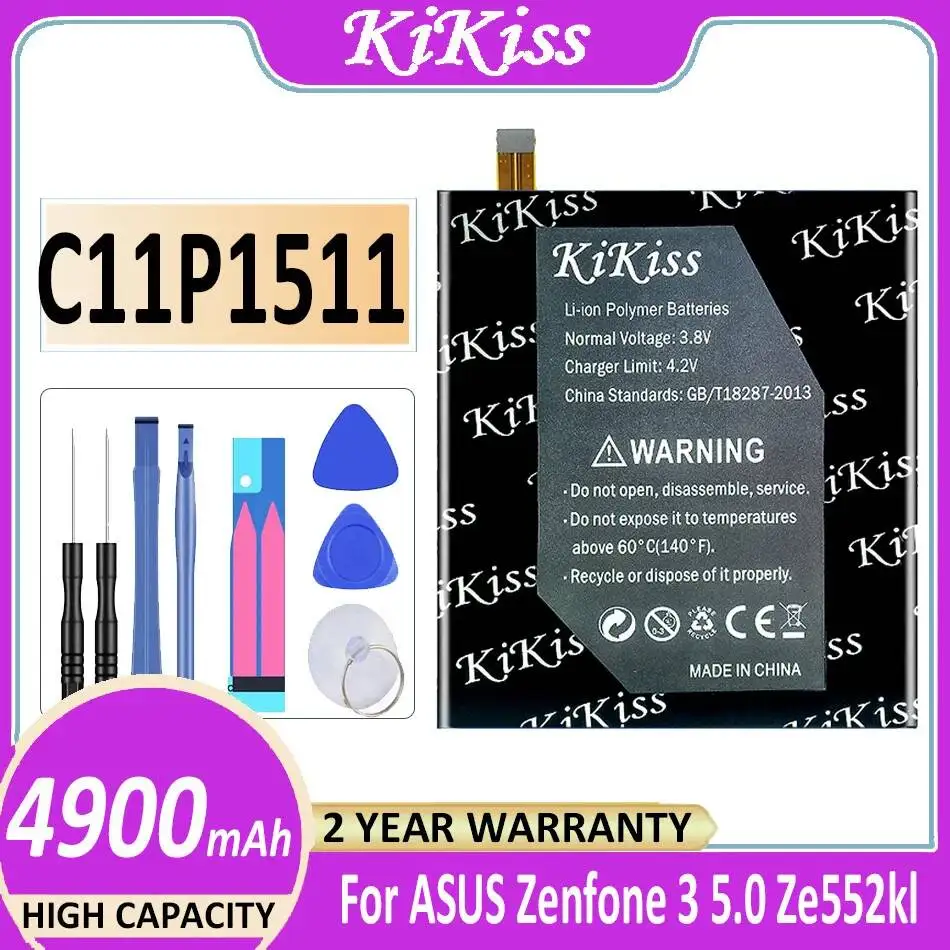 

Аккумулятор для мобильного телефона C11P1511 с прямым малым кабелем, 4900 мАч, для Asus Zenfone 3 5.0 Ze552kl Z012da Z012de
