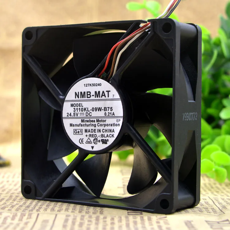 3110KL-09W-B75 24.5V 0.21A 8CM 8025 4WIRES CASE FAN 808025