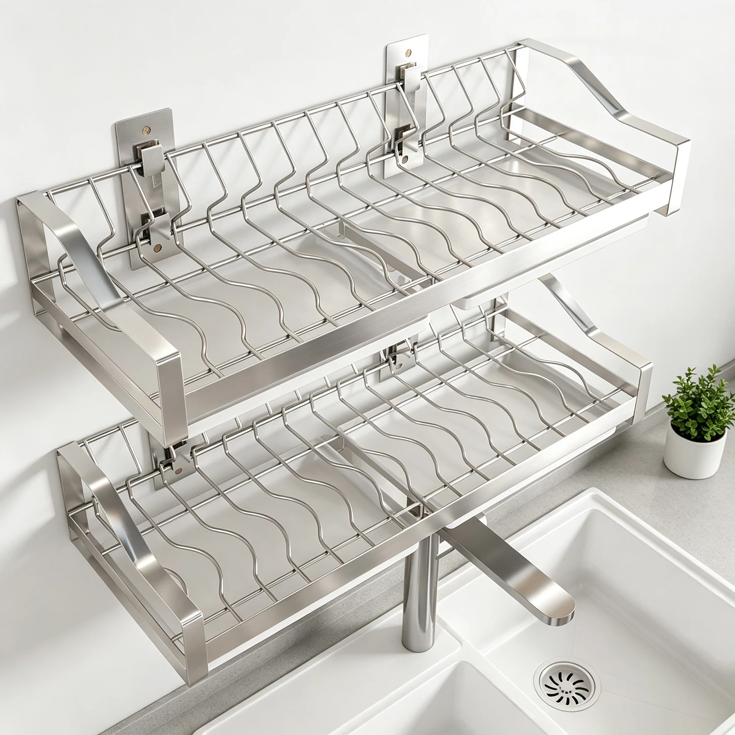 304-stainless-steel-kitchen-sink-drain-rack-wall-mounted-dishware-storage-holder-dishwasher-safe-utensil-storage-organizer