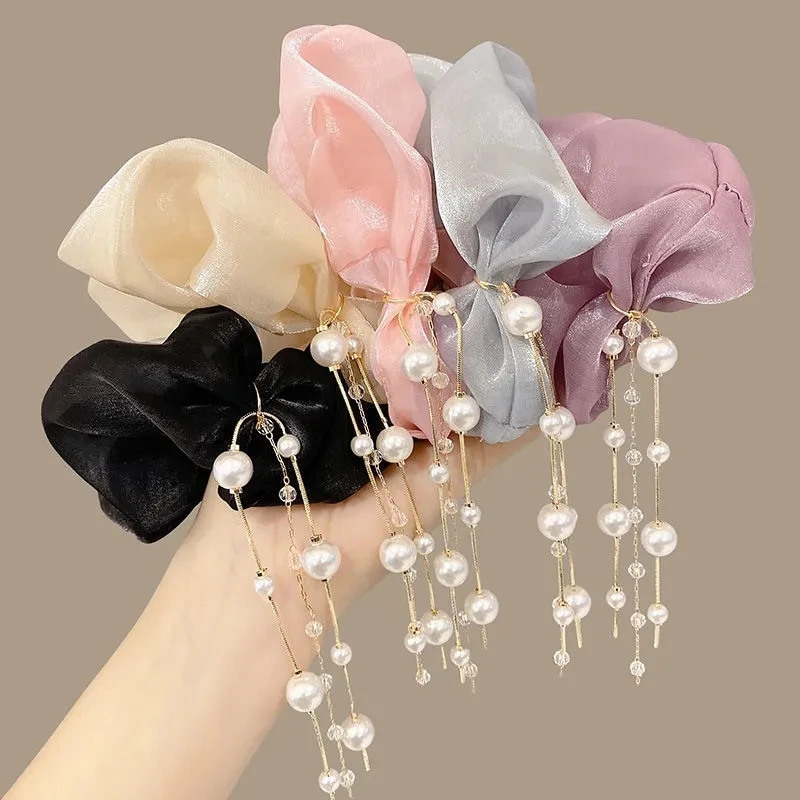 NEW Soft and Romantic Hair Ties for Women with Unique Design and Elegant Organza Material Charm and Beauty