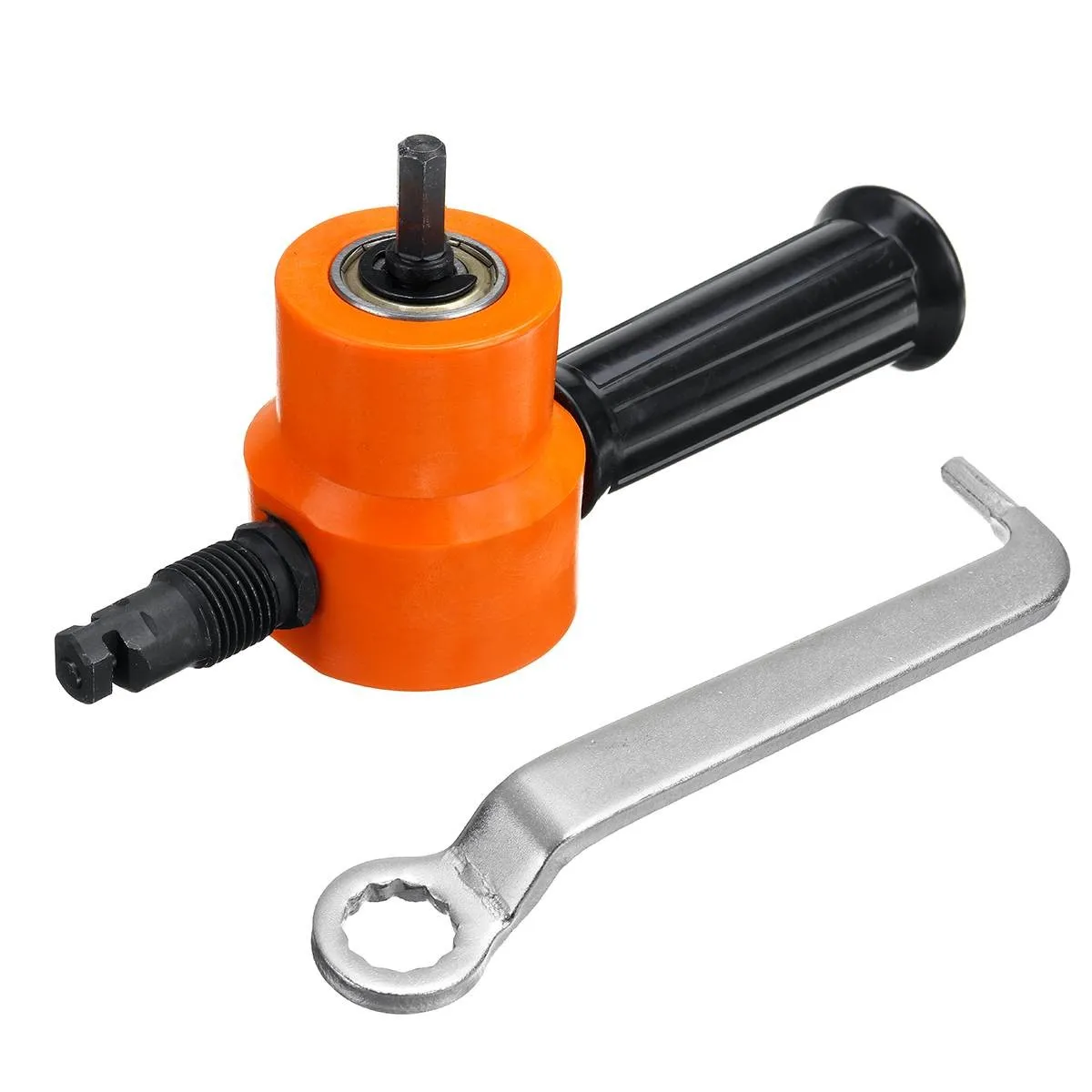 Metal Sheet Cutter Double Head Iron Nibbler Cutting Power Tools Electric Drill Attachment Accessories Car Plate Punch Scissors