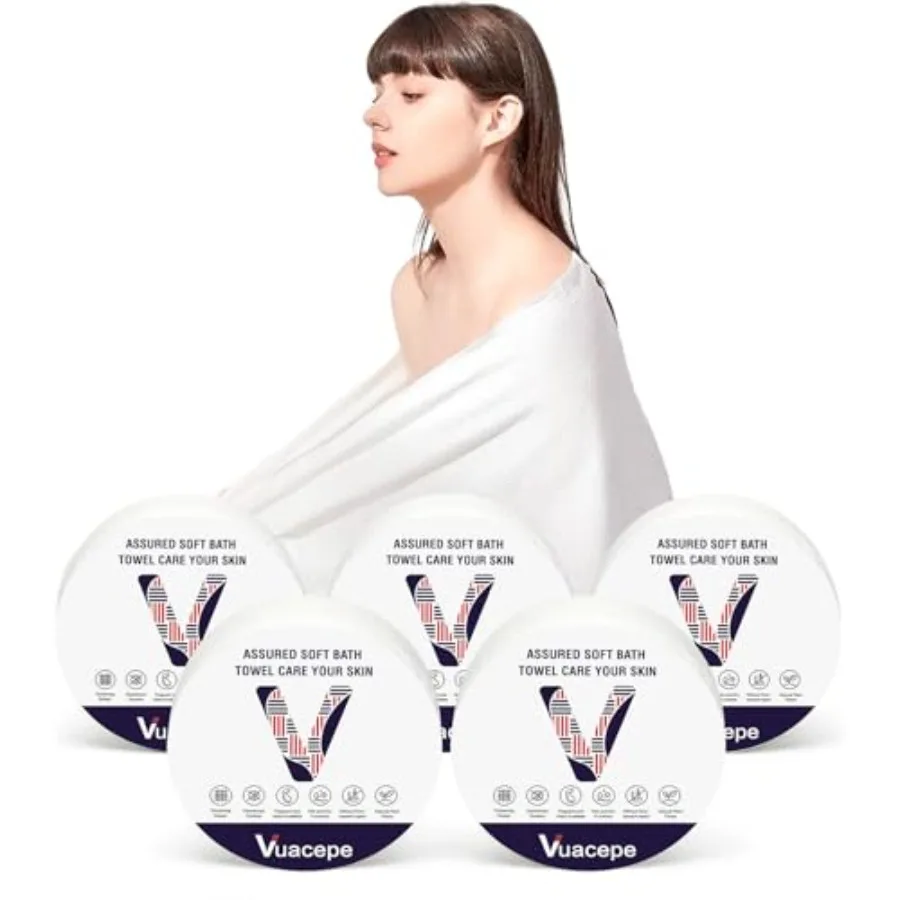 

Disposable Bath Towels for Travel Compressed Washcloths 27.5in x 55.1in Large Compressed Bath Towels Body Cotton Soft Reusable