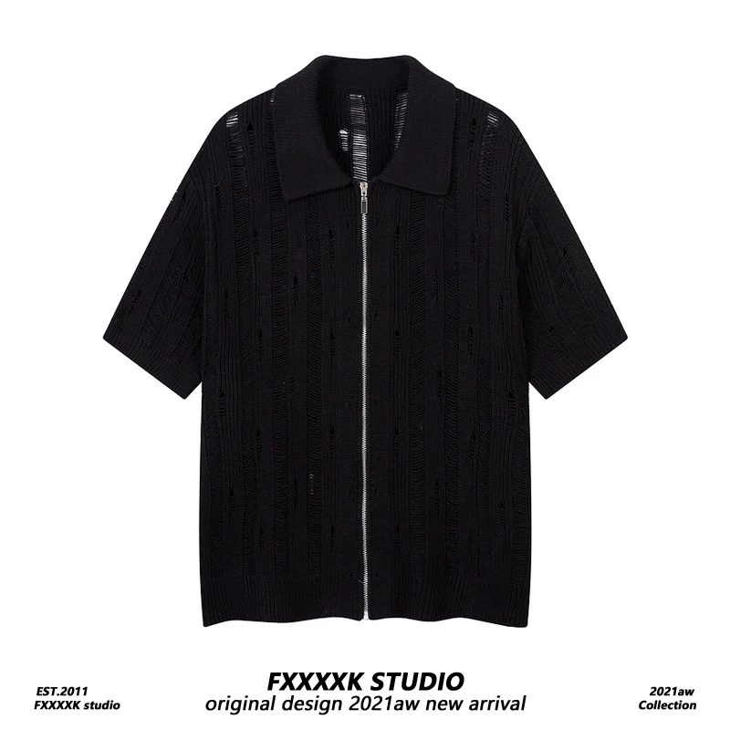 

Мужская летняя дышащая футболка FXK Original American с вырезами, трикотажная, повседневная, с охлаждающим эффектом