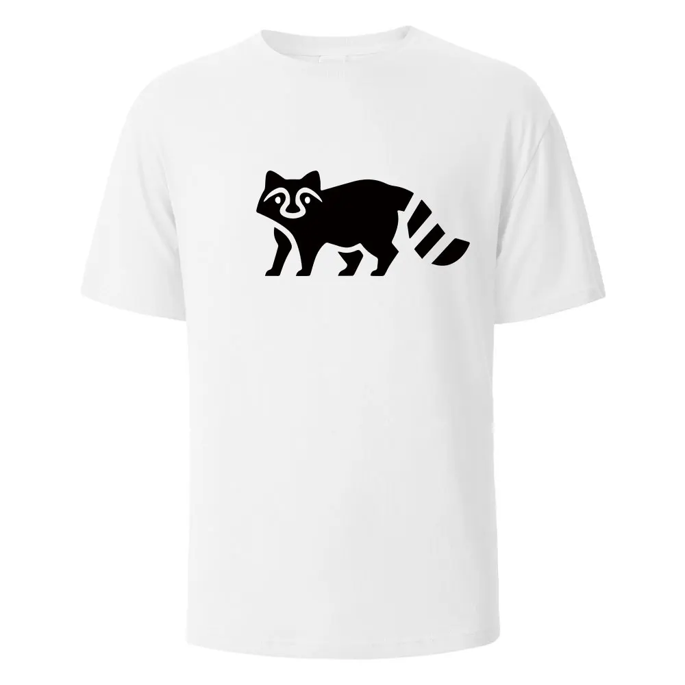 

Little Raccoon Funny Printed T-shirts For Men 100%Cotton Summer Breathable Comfortable Tops Short-Sleeved O-neck ClothingZQ