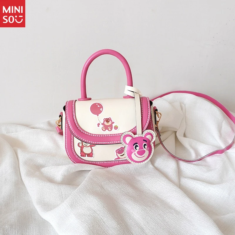 Kit DIY Tas Selempang Hello Kitty Miniso, Set Kerajinan Rajut Tangan dengan Cinnamoroll