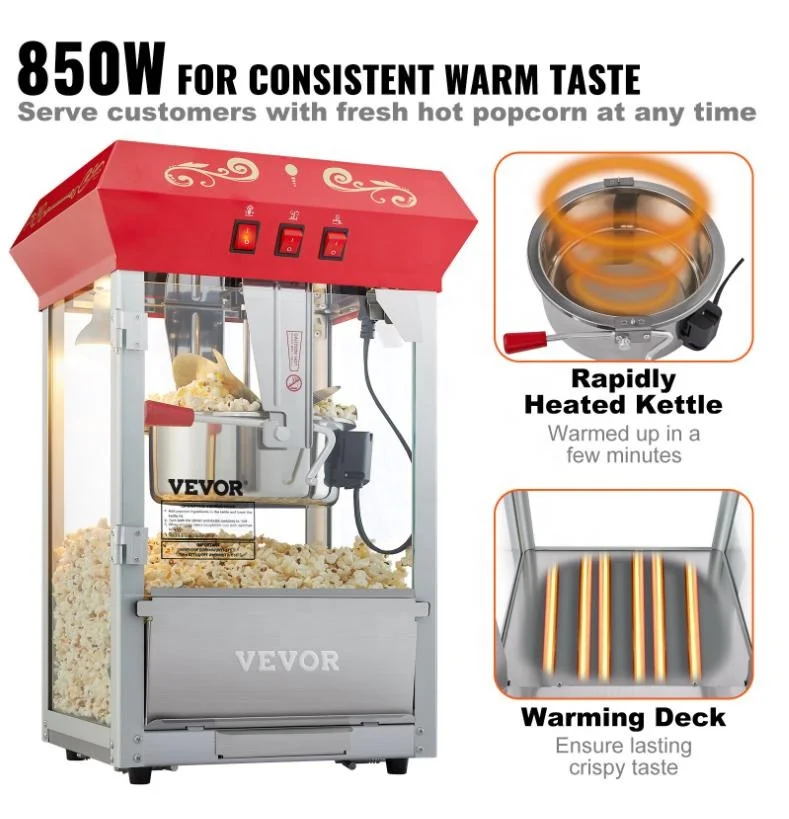 mini popcorn machine ELECTRIC gas operated 16oz 8oz 8 16 20 oz ounce commercial popcorn making machine used pot pop corn makers