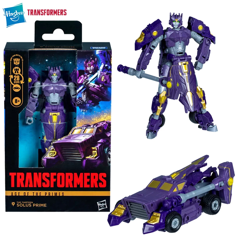 

In-Stock Hasbro Transformers Age of the Primes The Thirteen Solus Prime 14cm Deluxe Class Action Figure Model Ornament Toys