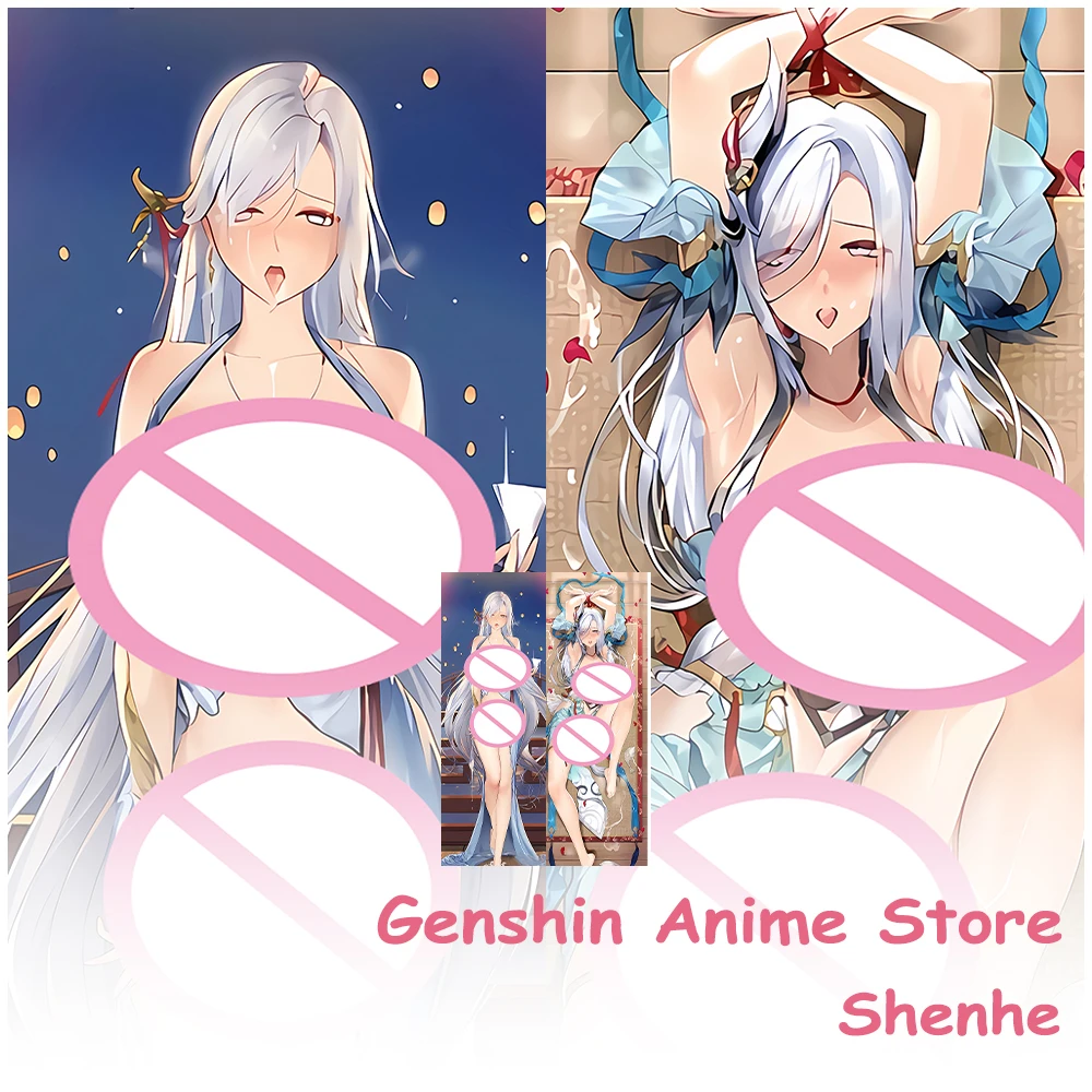 Genshin Impact Shenhe Dakimakura Kawaii Throw Pillow Cover Anime Cosplay Pillow Case Otaku Prop Decorative