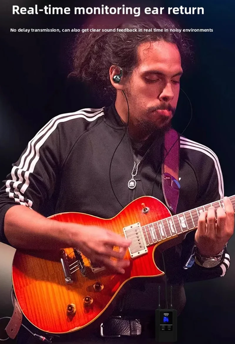 نظام ستيريو سماعات مراقبة لاسلكية للعروض المسرحية، العصابات، المطربين، الغناء، البث المباشر، سماعات المراقبة في الوقت الحقيقي