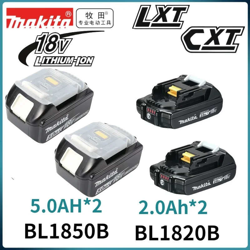 

OriginalMakita 18V 6.0Ah Battery 18V BL1860BBL1850B BL1830BLXT400+Charger Set for MakitaTools DDF487⚡DTW700 DTW285