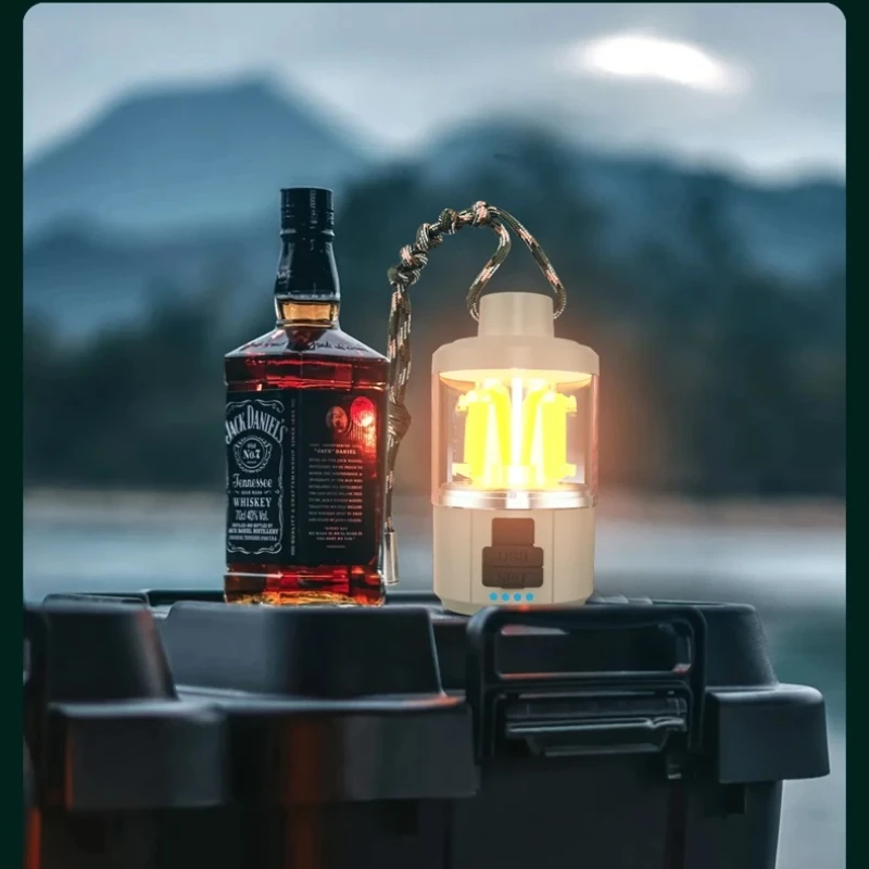 

Портативный COB теплые фонари для кемпинга, сильный светодиодный фонарь, фонарик, перезаряжаемый уличный аварийный рыболовный намет, вольфрамовая лампа