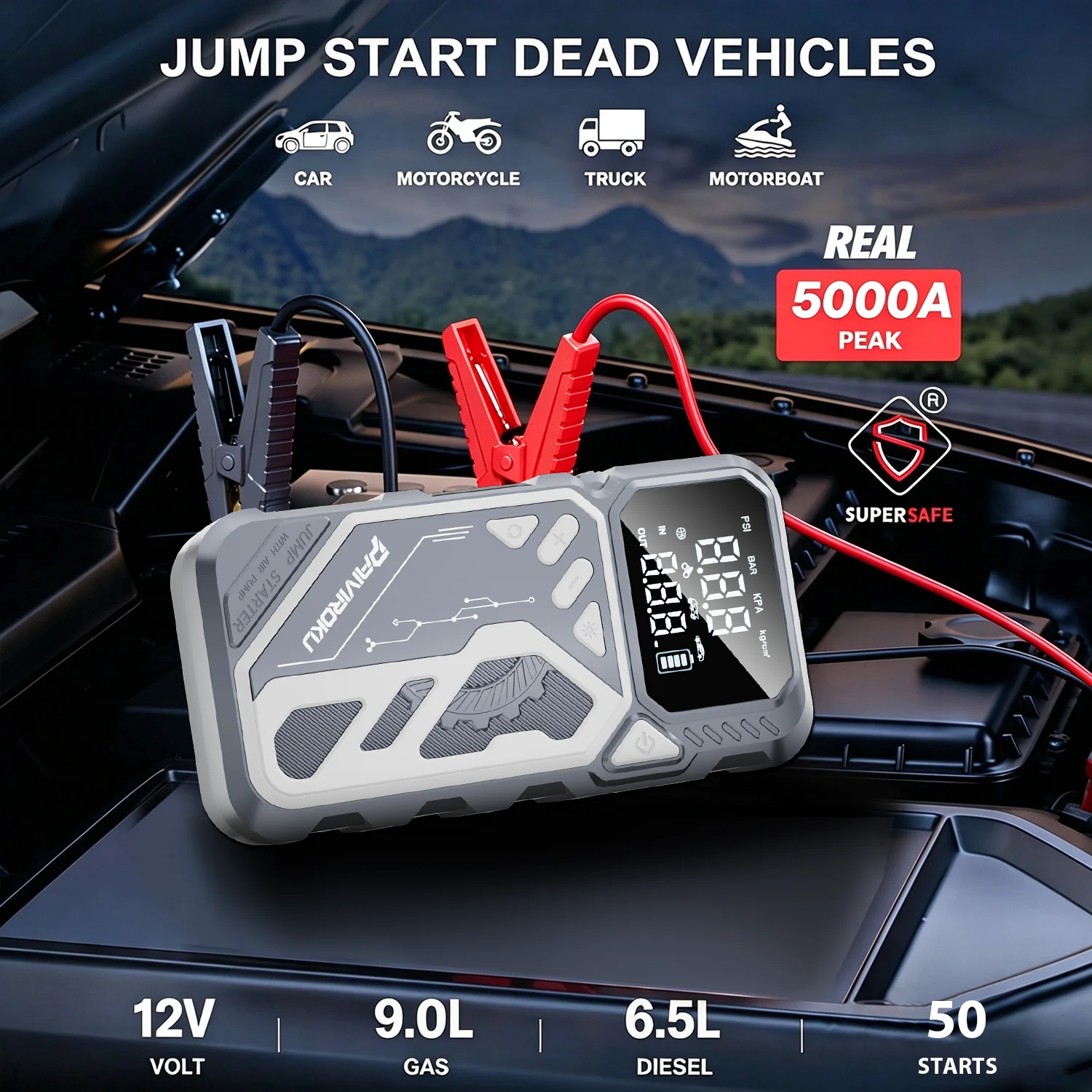 10000mAh Car Battery Jump Star - Jump Starter 12V Diesel recension och pris