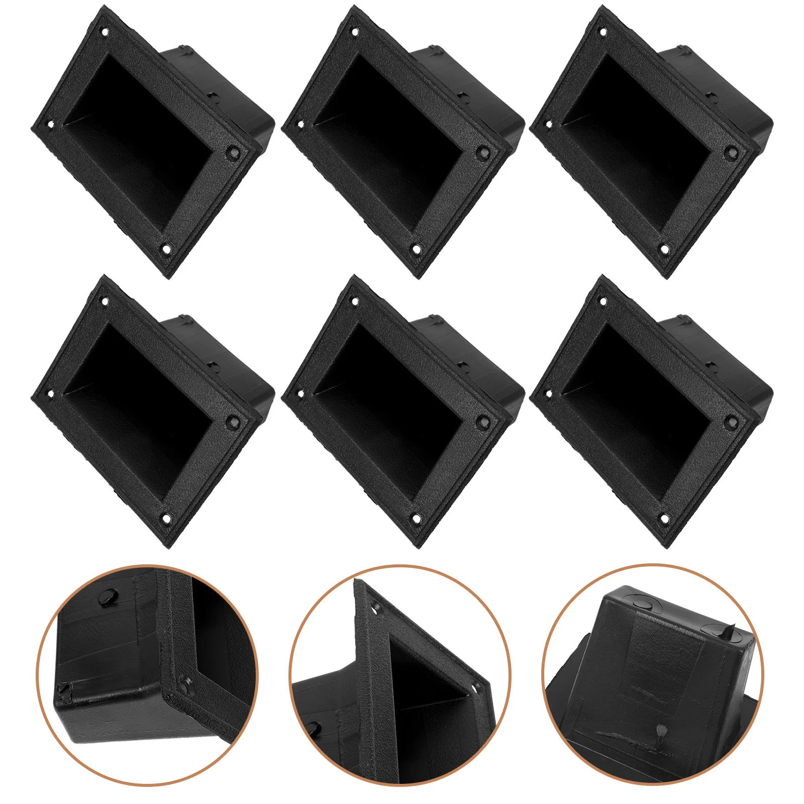 

10pcs Stage Box Handles Recessed Pull Speaker Cabinet Audio Fittings Flush Mount Loudspeaker Accessories Hardware