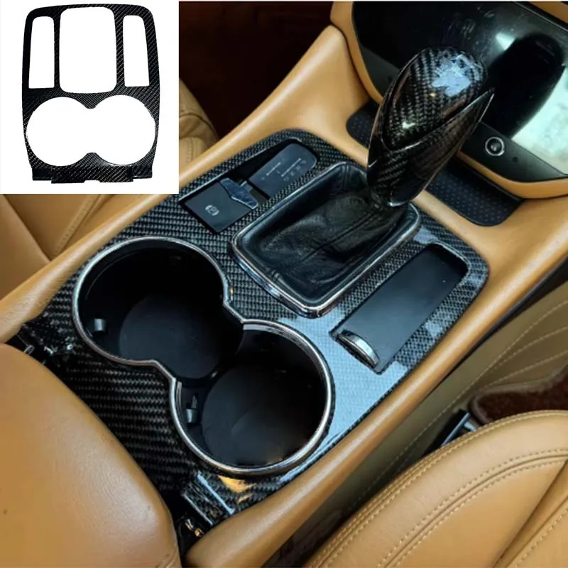 كامل الكربون والعتاد التحول لوحة وحدة التحكم حامل الكأس غطاء الكسوة لمازيراتي جران توريزمو GC GTS MC 2008-2019 #1