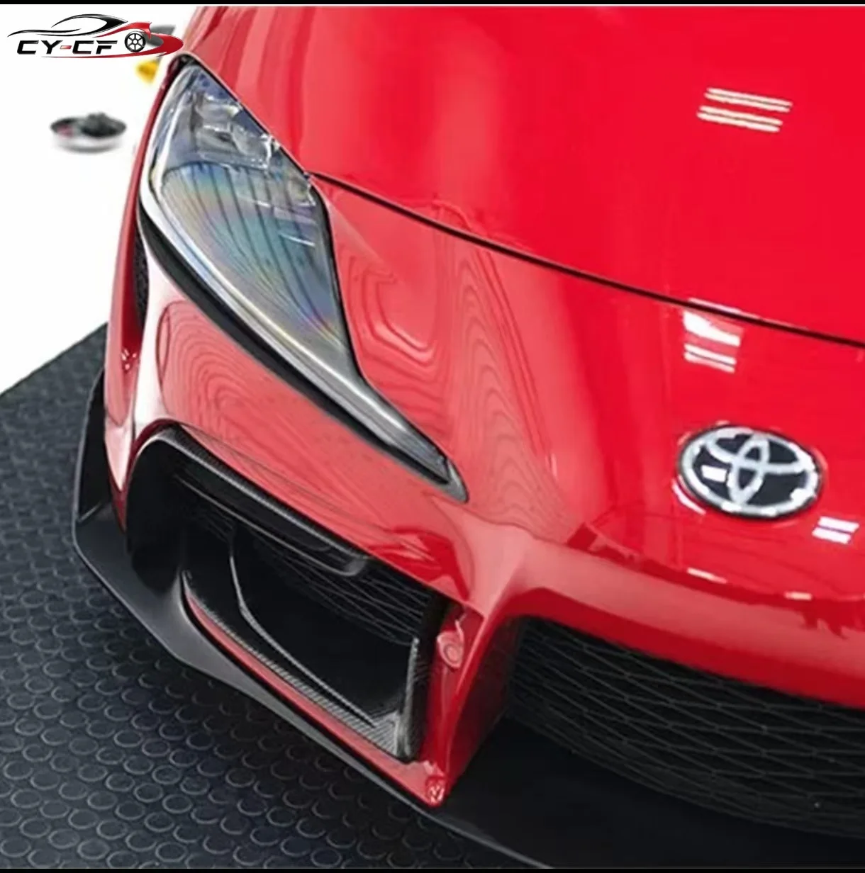 Carbon Fiber Fron Bumper Air Vent Cover Canards Spoiler Splitter Fins Winglet Car Bodykit For Toyota GR Supra A90 A91 MK5 2019+