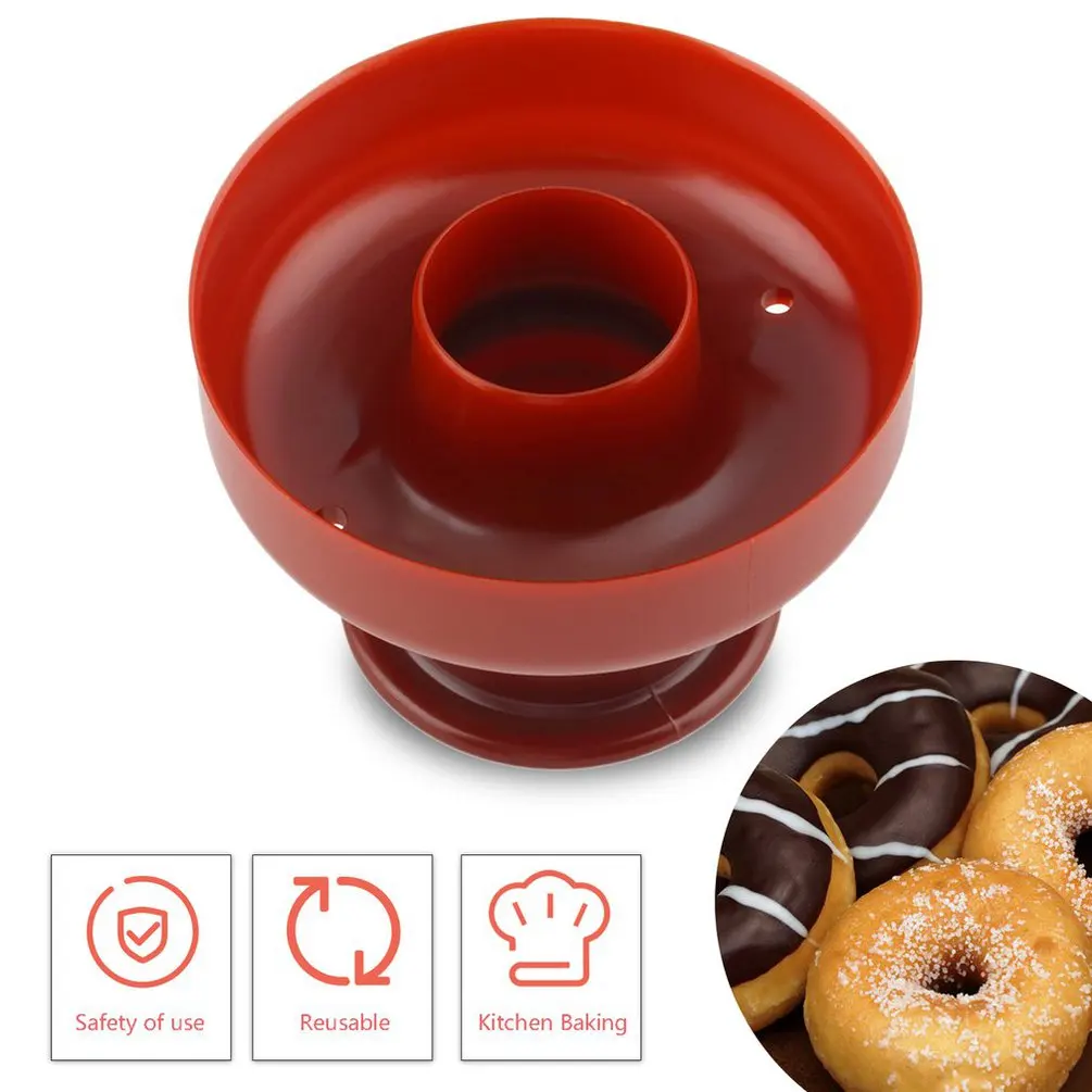 Molde de donuts de plástico, dispensador Manual portátil, fácil y rápido, herramienta para hornear, utensilios de cocina