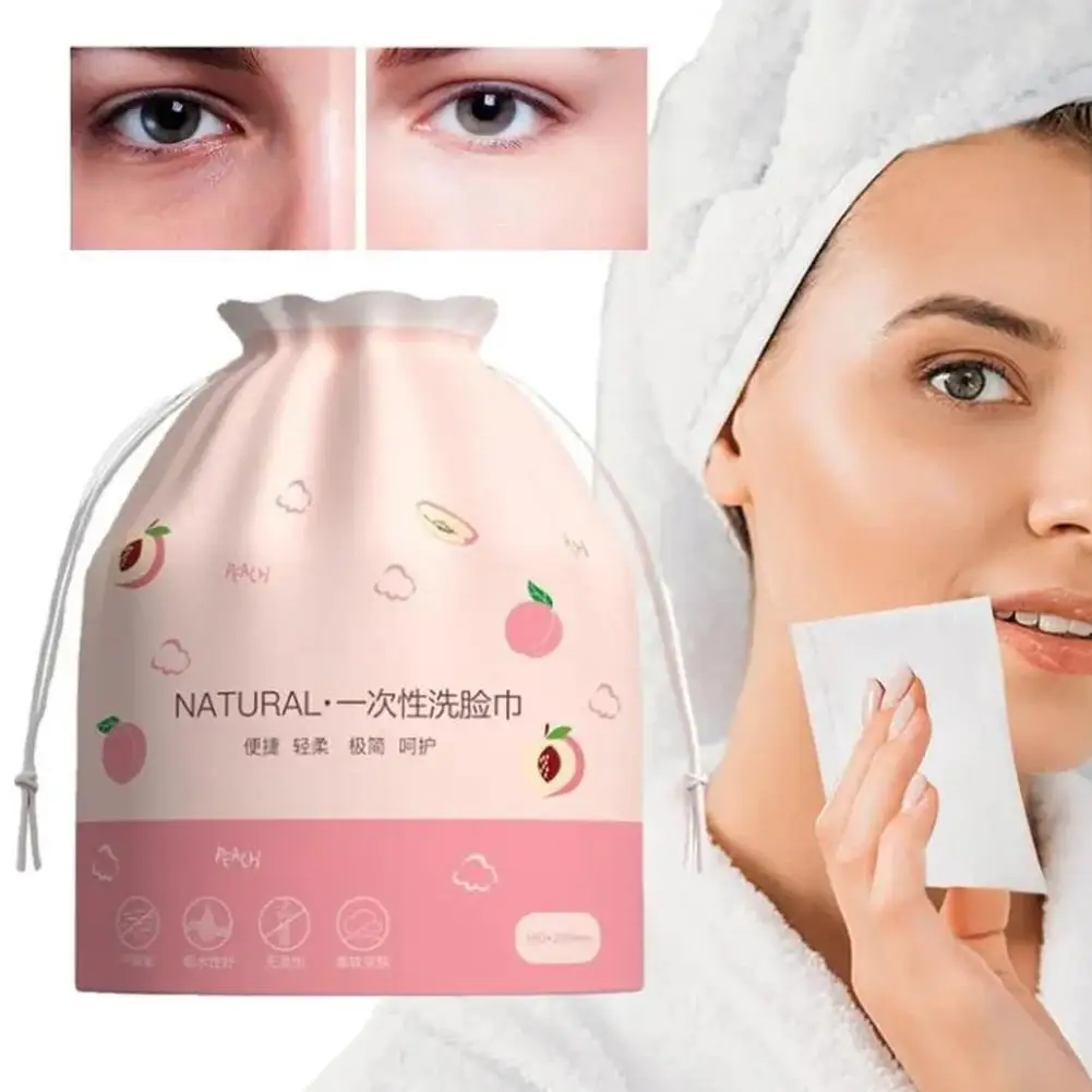 Multi Use Facial Cleansing Cotton Tissue Dual Use Of WetReel Soft Towel Disposable Dry Face Skin Friendly Type Makeup Remov B0C0